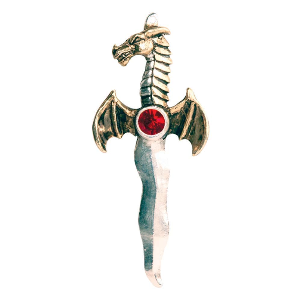 Dragon Athame for Manifestation of Though Talisman Pendant Necklace - Forbidden Charms Collection