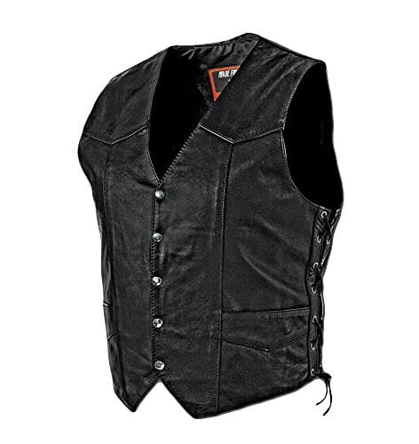 Interstate Leather Men's Basic Vest with Side Lace