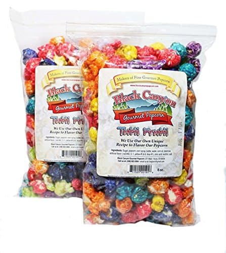 Gourmet Candy Flavored Fruity Rainbow Popcorn - 2 Pack (Tutti Frutti)