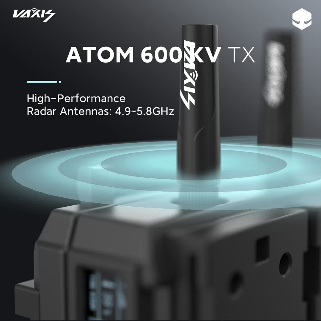 Vaxis Atom 600 KV Kit[Official] compattible with RED Komodo Camera, Wireless Video Transmitter and Receiver Kit, SDI/HDMI Loop Out 600ft Transmission Range 0.08s Ultra-Low Latency 1080P HD
