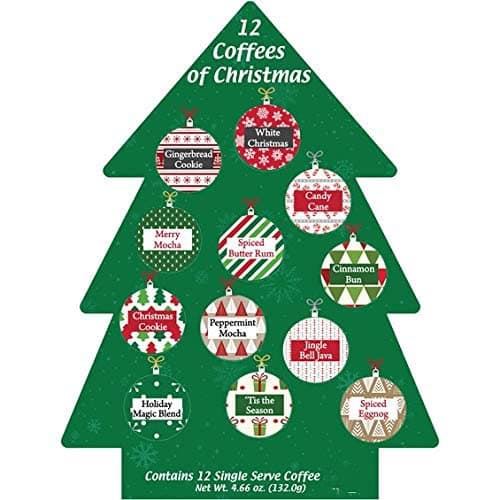 Christmas Coffee Gift 12 Single Serve Keurig Compatible K CUPS Coffee Pods Advent Calendar For Adults Assortment- Holiday Coffee Gift Box Set - Best Xmas Present Idea/Stocking Stuffer