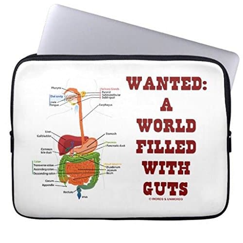 Longdong 15" Wanted A World Filled With Guts Digestive System Computer Case Bag Slim Protective Laptop Sleeve Cover for MacBook Pro / Laptops / Notebook