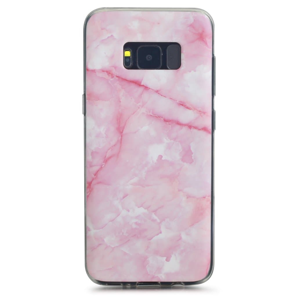 6.2" Samsung S8 Plus SGSELLER™ TPU IMD Slim-Fit Ultra-Thin Anti-Scratch Shock Proof Dust Proof Anti-Finger Print Matte Case Casing (Marble - Pink)