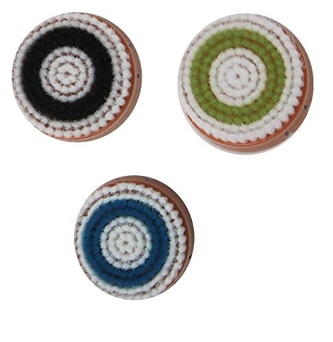 Brush Heads Replacement for Facial Cleansing, Compatible with Erisonic Pro, 3 Count - Mango, Deep Pore Skin Brush Head, Normal Skin Brush Head, Sensitive Skin Brush Head