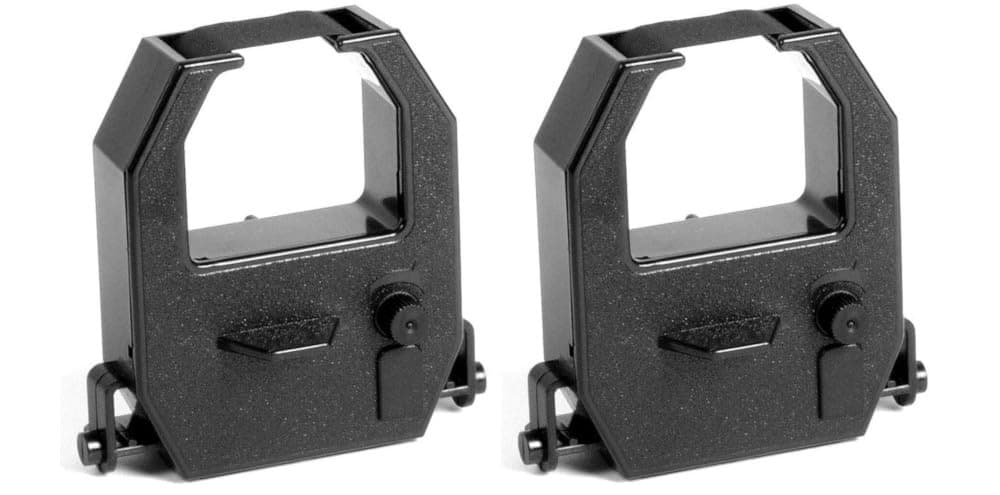 (2 Pack) Replacement Ribbon Cartridge for All Amano TCX and PIX Time Clocks Models, Black Ink