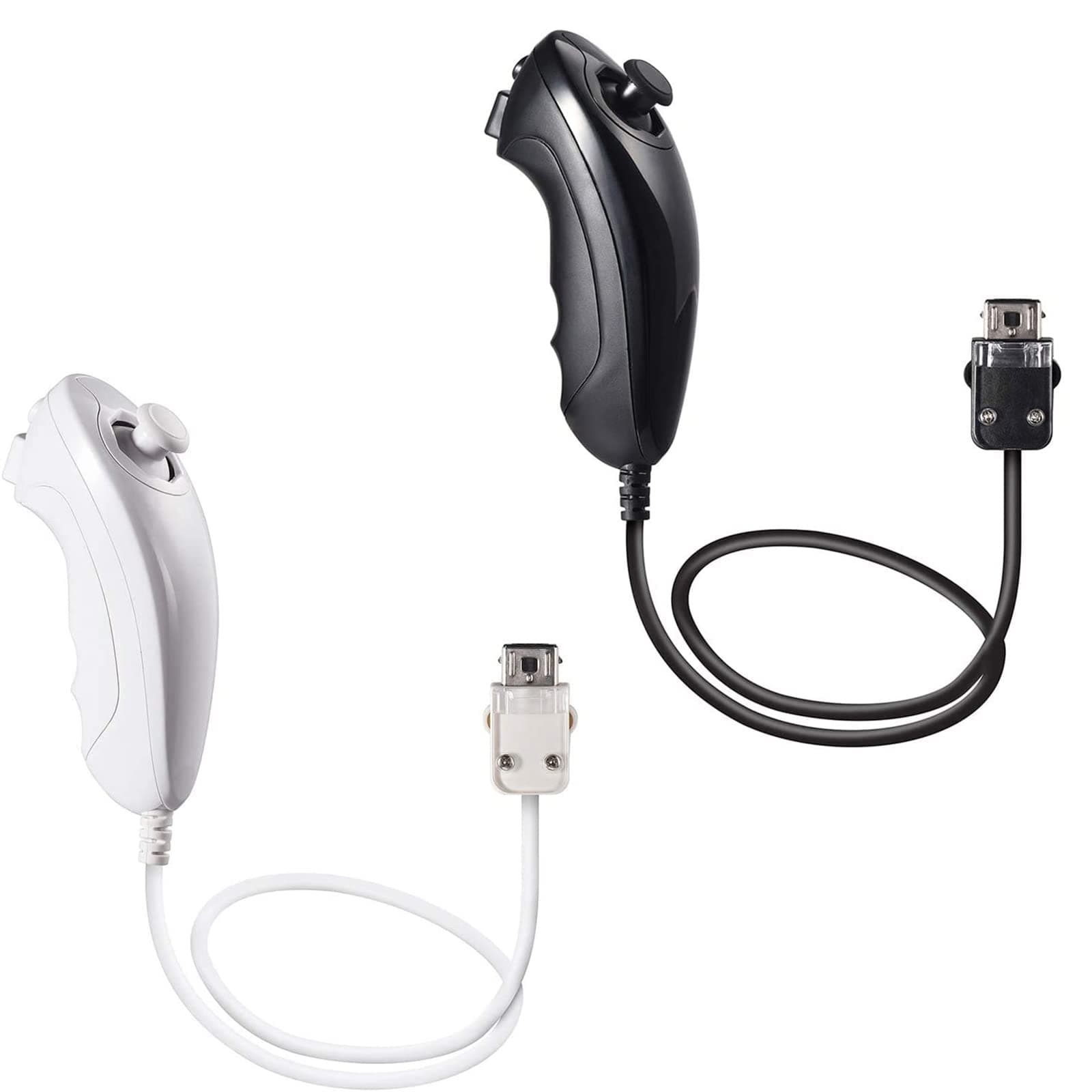 miadore 2 Pack Wii Nunchuck Controller, Nunchuk Controller Replacement Compatible for Wii Wii U Console