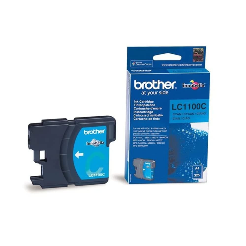 Brother LC-1100C Inkjet Cartridge, Cyan, Single Pack, Standard Yield, Includes 1 x Inkjet Cartridge, Brother Genuine Supplies