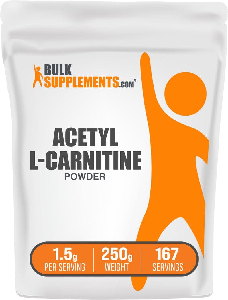 BulkSupplements.com Acetyl L-Carnitine Powder - ALCAR Powder, Acetyl L-Carnitine 1500mg, Carnitine Supplement - Gluten Free, 1500mg per Serving, 250g (8.8 oz) (Pack of 1)