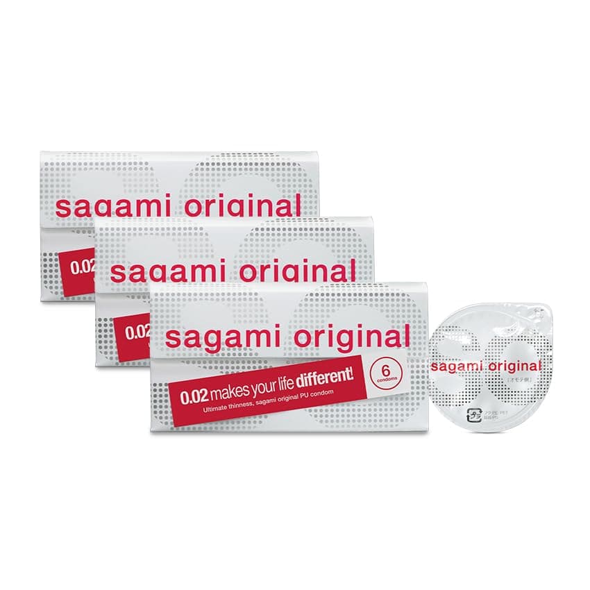 Sagami Original 0.02 Standard | Super Thin | Super Strong | Non Latex PU Condoms (18 Pack)
