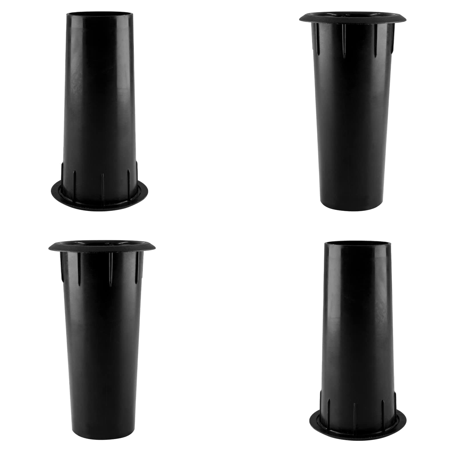 4PCS Speaker Port Tubes, ABS Plastic Speaker Box Port Tube Bass Air Ports, 2 Inch Mounting Diameter, Black