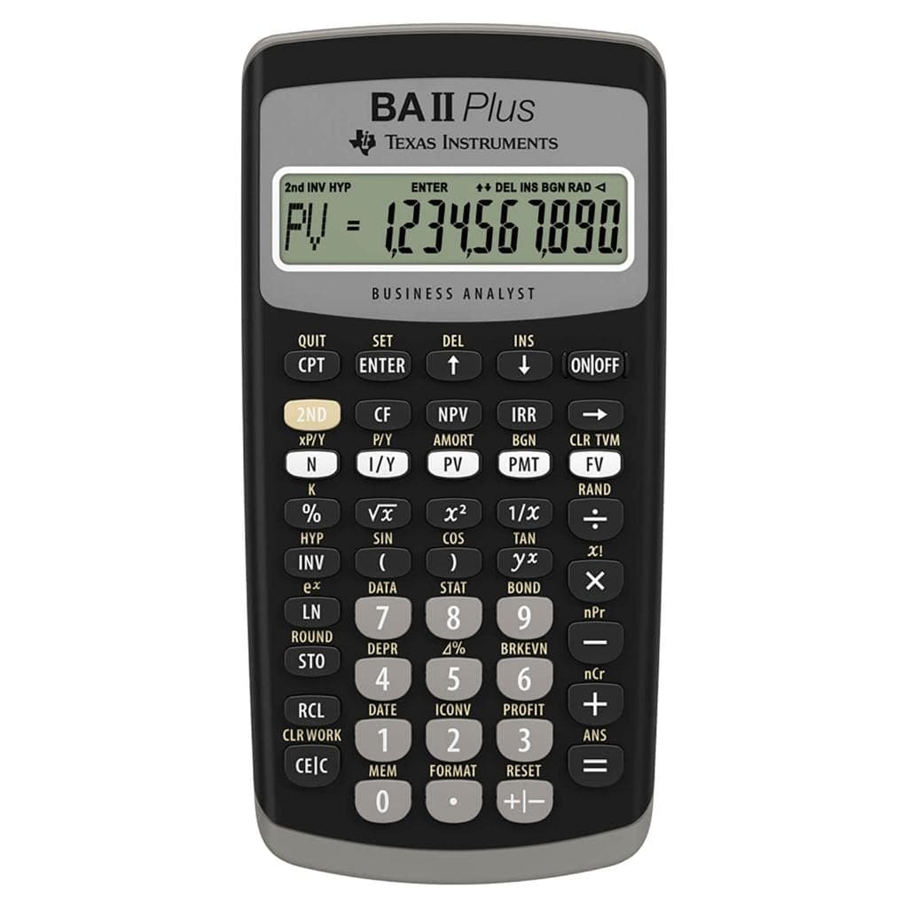 Texas Instruments IIBAPL/TBL/3E2 Advanced Financial Calculator BAII Plus