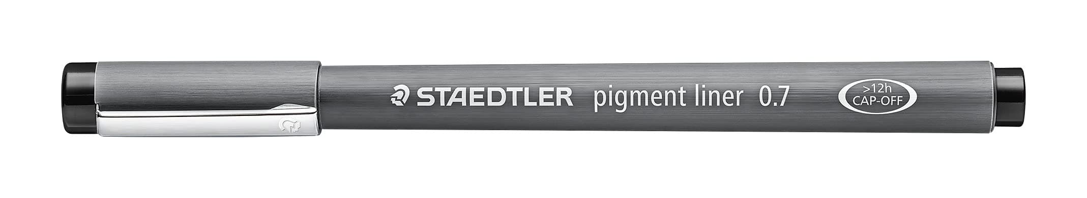 Pigment Liner, Fineliner Pen For Drawing, Drafting, Journaling.7mm, Black, 308 07-9, Pack of 10