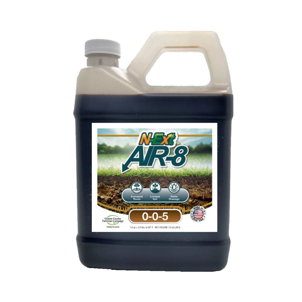 [N-Ext] Air-8 - Liquid Aeration Bio-Stimulant with Humic Acid - 1 Quart (32 oz) Covers up to 5,325 sq ft - Break Up Soil and Loosen Topsoil to Increase Water Penetration and Encourage Deeper Rooting for More Oxygen into The Topsoil