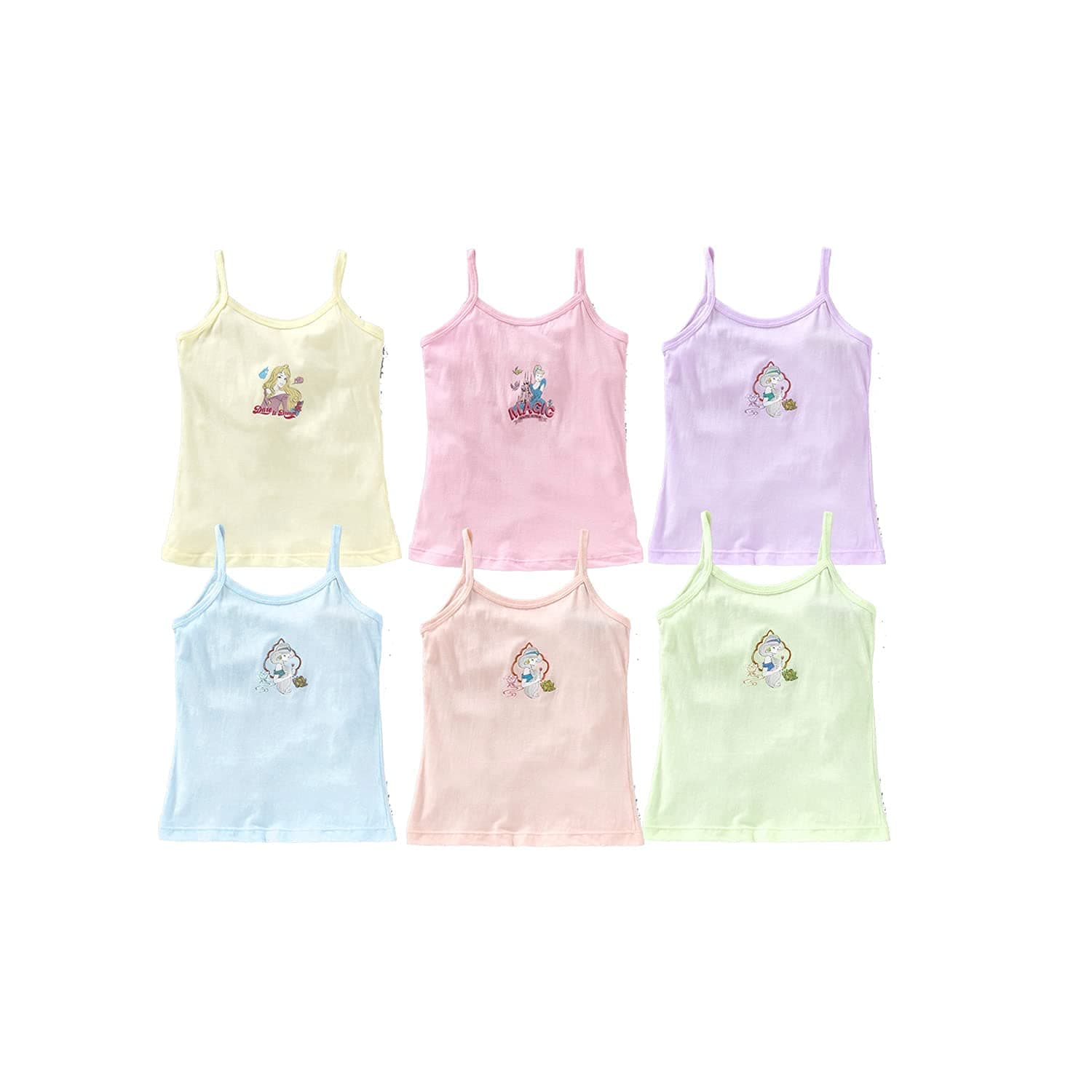 KIKE New Born Baby Pure Cotton Printed Regular Fit Sando Innerwear Baniyan Kids Vest Infants Sleeveless Undershirts for Cute Boys Girls 0-24 Months Pack of 6