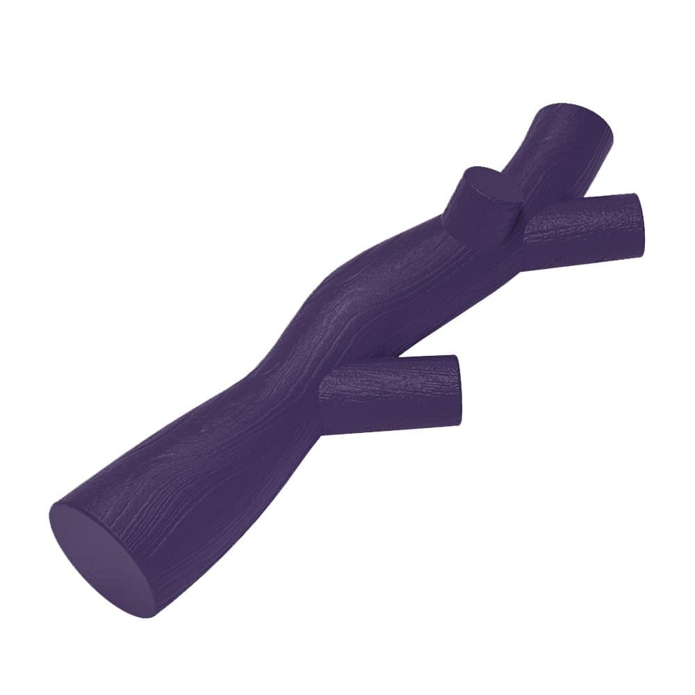 LEPPI Rubber Stick Branch Chew Toys for Small and Medium Dogs Puncture Resistance - Purple