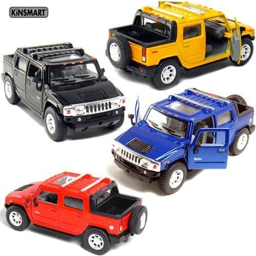 H2 Hummer SUT 5" 1:36 Scale Die Cast Metal Model Toy Truck (4Set)