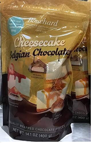 Bouchard Cheesecake Belgian Chocolate,Strawberry ,Original, Caramel cheesecake CHOCOLATES .