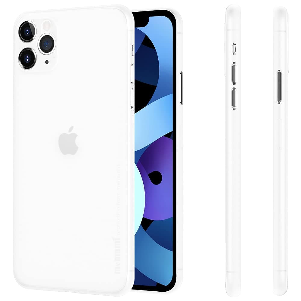 memumiSlim for iPhone 11 Pro Case Minimal Design [0.3 mm] Matte Finish Coating Ultra Thin Case for iPhone 11 Pro 2019 Fingerprint Resistant and Scratch Resistant (Matte Translucent White)