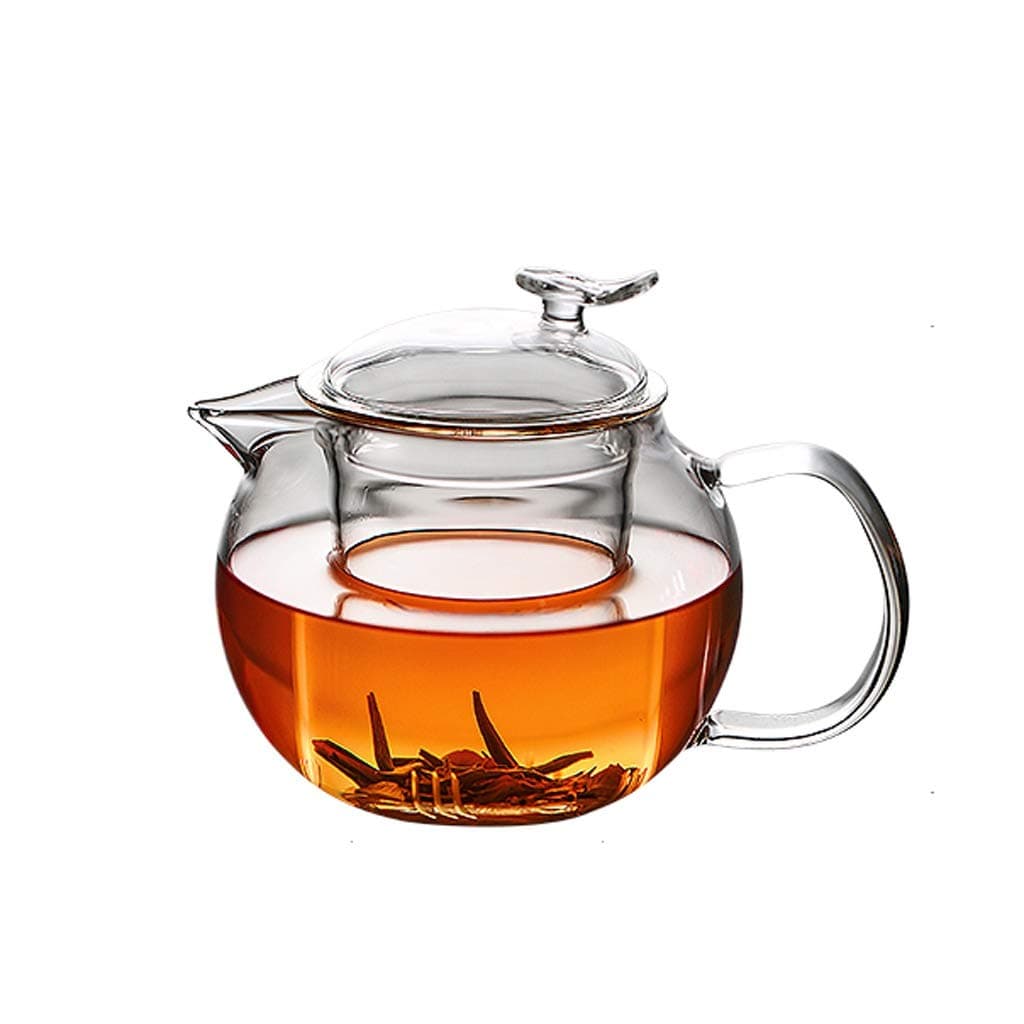 Teapot Teapots 600ml Heat Resistant Glass Teapot Flower Tea Set Kettle Coffee Tea Pot Drinkware Set Strainer Teapot Glass Teapot Tea Kettle (Size : 1000ml)