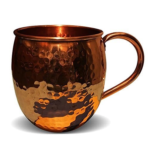 US Shopee LLP Authentic Handcrafted Moscow Mules Copper Mugs - 100% Pure 24oz - Best Mug for Beer, Cocktails, Water and other Ice Cold Drinks