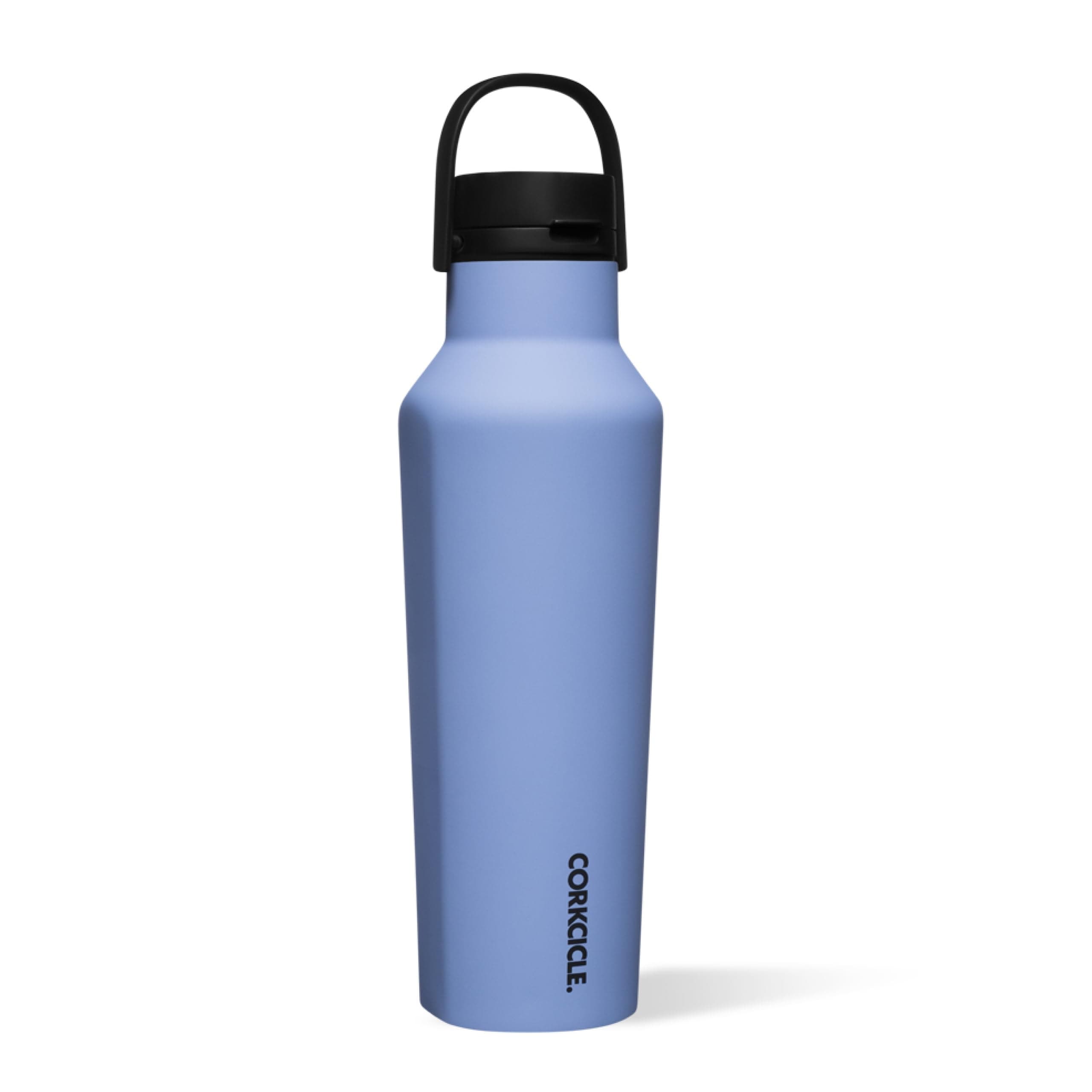 Corkcicle Insulated Canteen Travel Water Bottle, Triple Insulated Stainless Steel, Easy Grip Straw Mouth, Keeps Beverages Cold for 25 Hours or Warm for 12 Hours, 20oz, Periwinkle