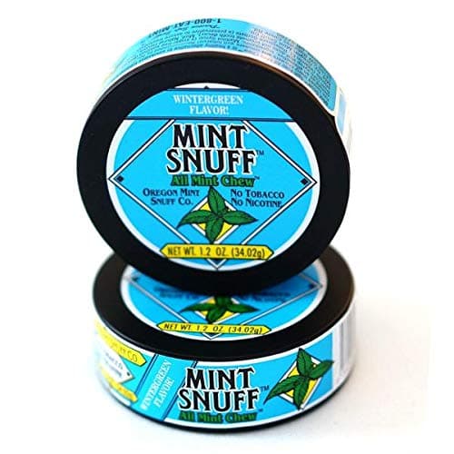 Mint Snuff All Mint Chew - Wintergreen Flavor - 6 cans by Oregon Company