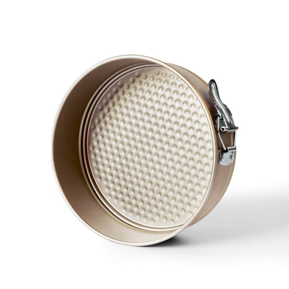CKBAKIE 7 inch Springform Cake Pan with Quick Release Clips and Waffle Texture Bottoms CK030
