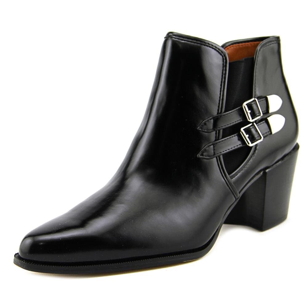 Ann Marino Womens Fleetwood Pointed Toe Platform Boots, Black Smooth, Size 7.5