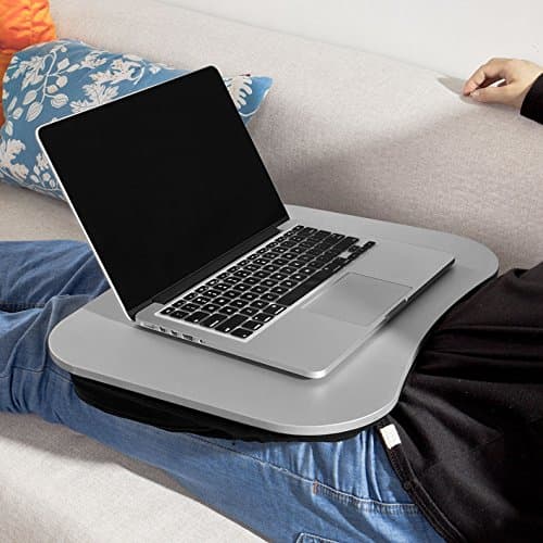 SoBuy Portable Ergonomic Laptop Notebook Desk, Lapdesk, Pillow Tray, FBT28-SIL