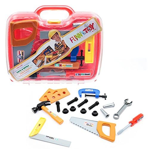 Mamatoy MMA12000 - Funnytoy Tool Case – Superfunny kids’ tool box containing 20 tools