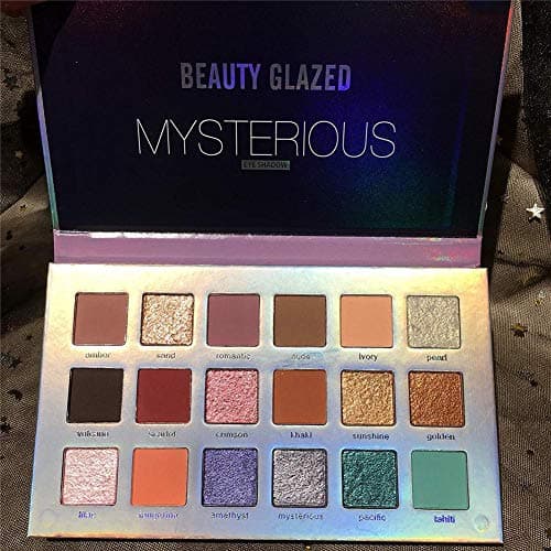 Eyeshadow Palette - Mysterious Makeup Palette, 18 Colors Ultra Pigmented Fine Pressed Mercury Retrograde Eyeshadow Palette Mattes, Metallics, Glitter and Multi-Reflective Powder