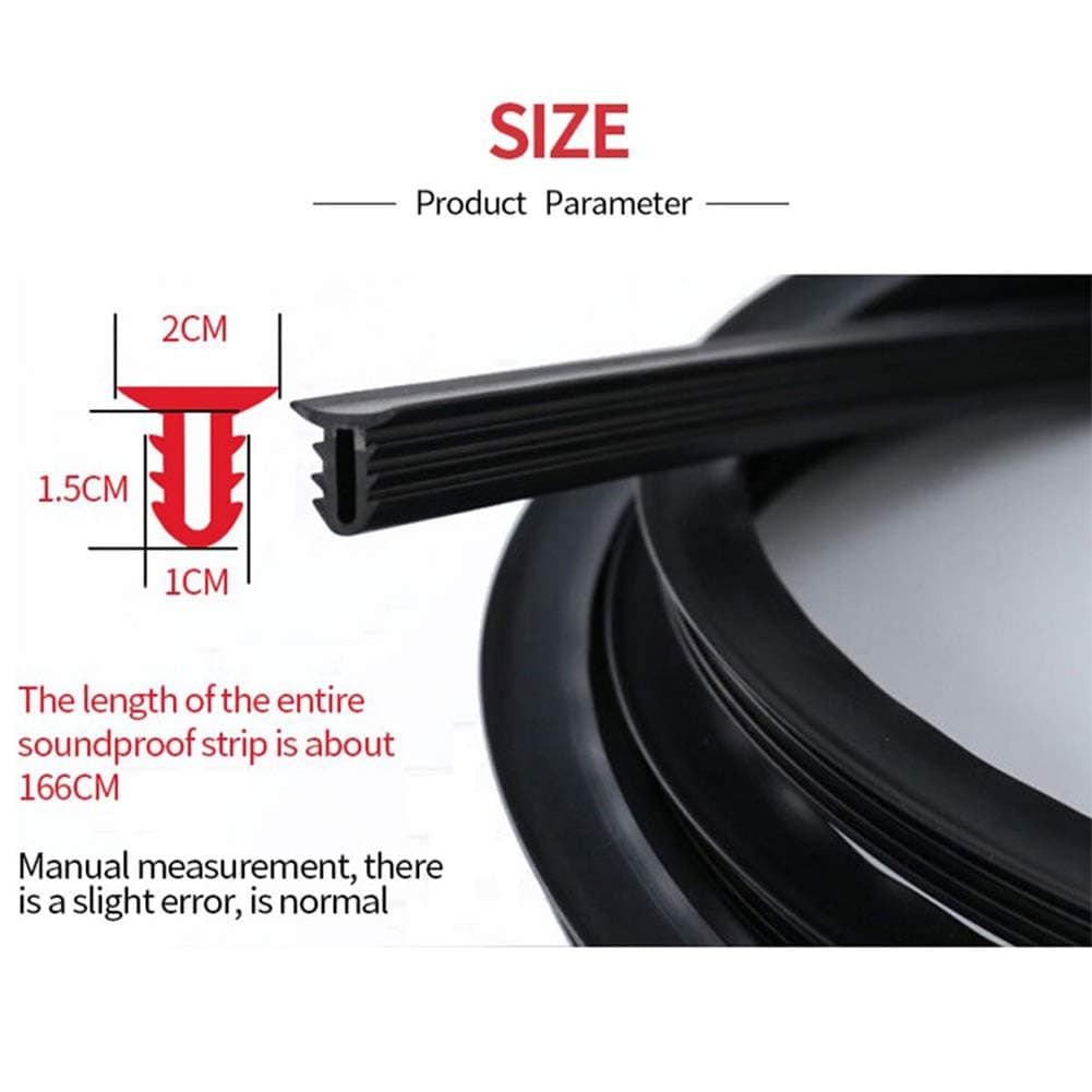 Car Seal Strip 1.6m Soundproof Dustproof U Type Rubber Edges Sealing Strip Noise Insulation For Auto Car Dashboard Windshield