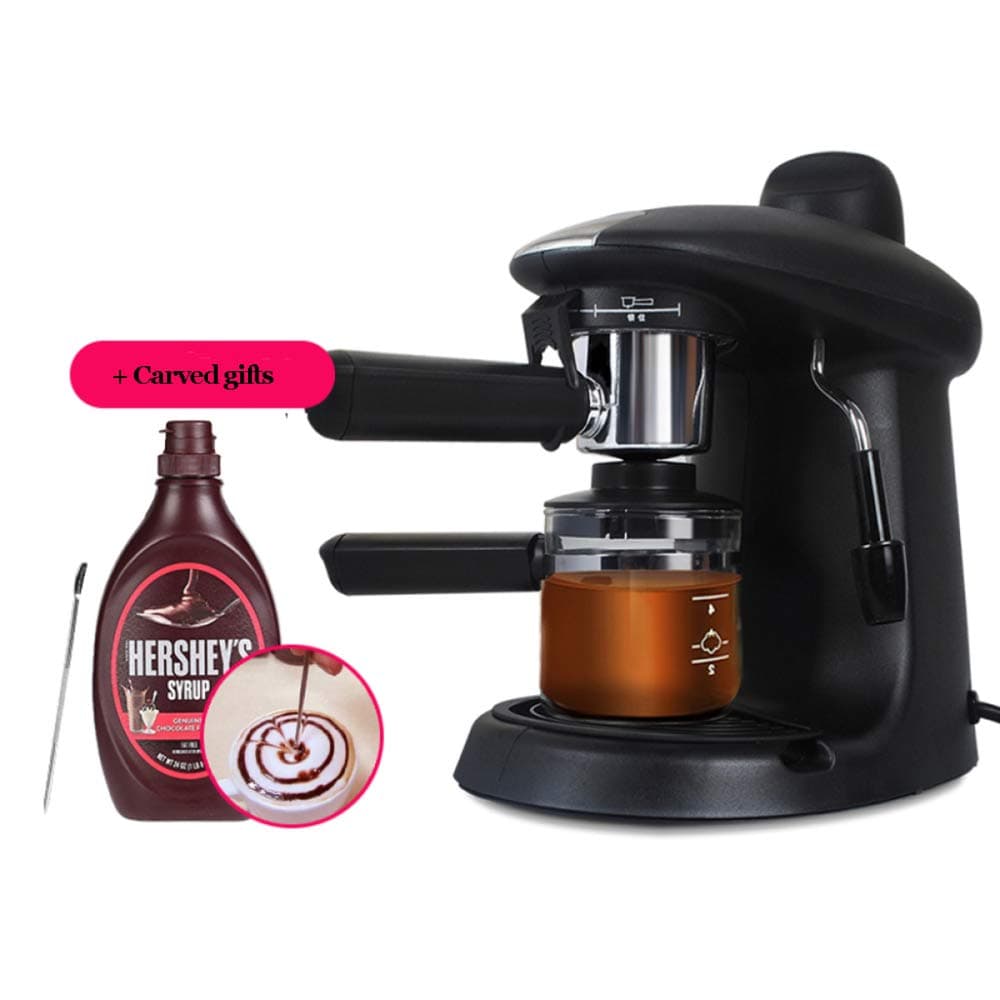 Cooks Professional Espresso Coffee Machine with Milk Frothing Arm 730W,Black-C