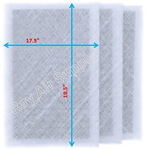 RAYAIR SUPPLY20x20 Replacement Filter Pads Compatible with Air Ranger Air Cleaner 20X20 (3 Pack) White