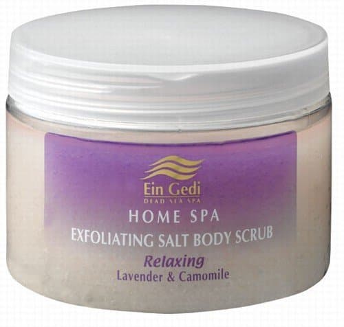 Ein Gedi Relaxing Salt Body Scrub with Lavender and Camomile 445g/16oz.