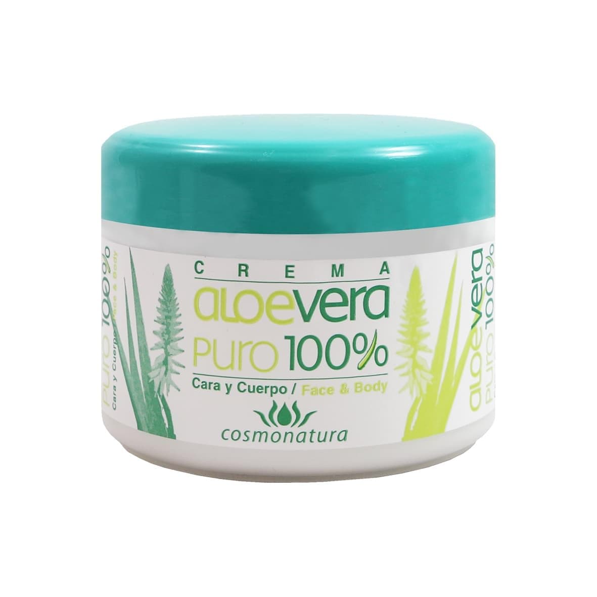 Aloe Vera Cream 100% for Face and Body – Moisturising Emulsion with Aloe Vera – For Sensitive and Blemish-Prone Skin – Cosmonatura