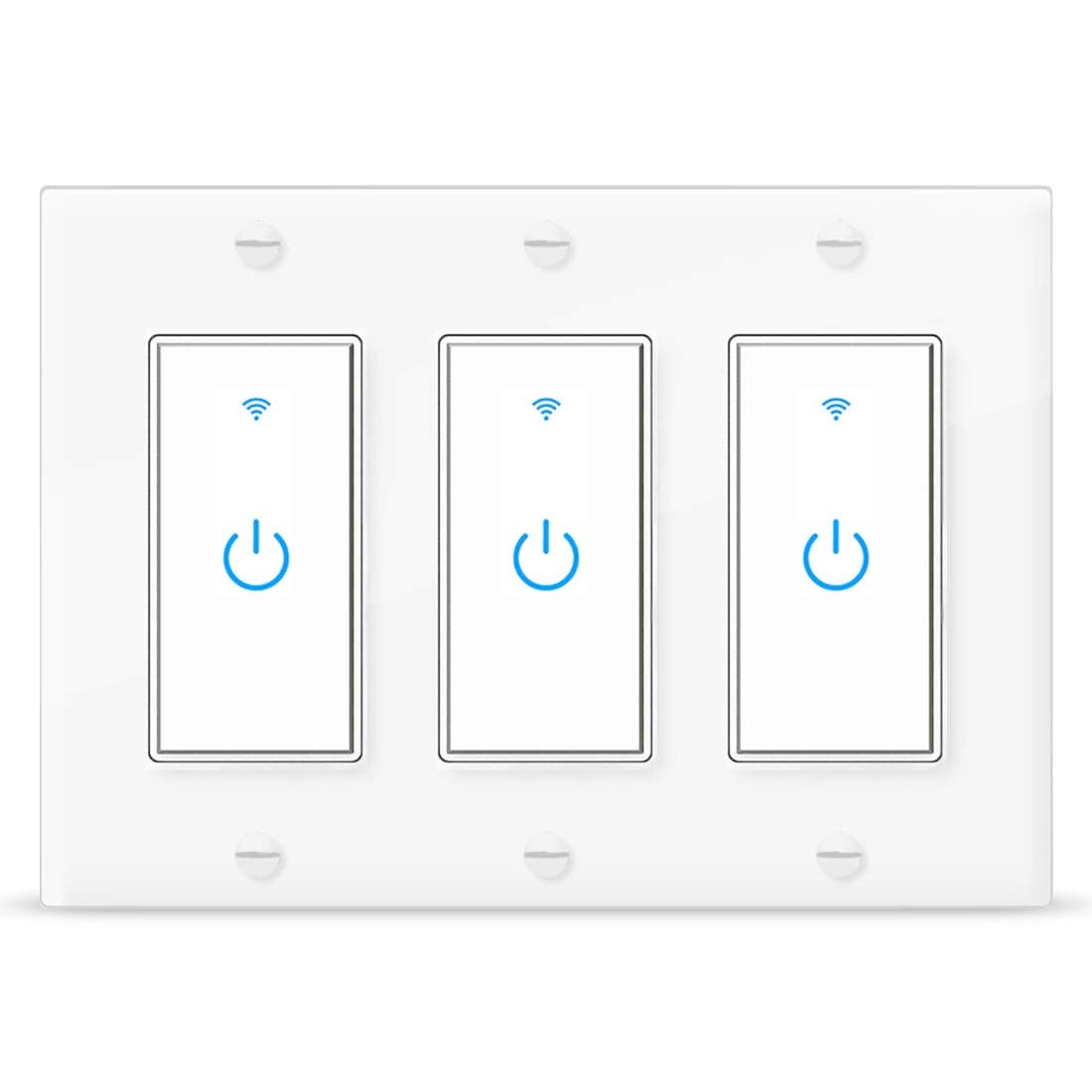 Smart WiFi Light Switch 3 Gang - Wireless Compatible with Alexa and Google Home