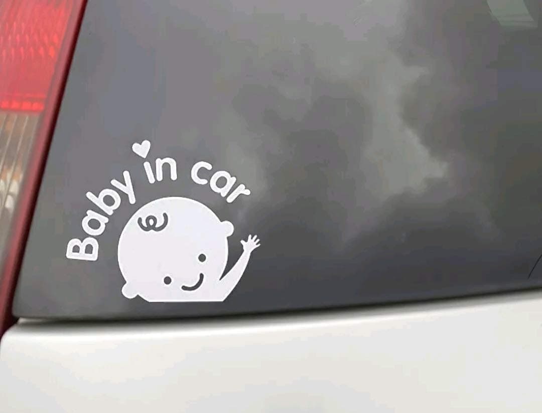 AC Vinyl Designs Baby in car baby on board car child vi to decal sticker window bumper transfer gift car bike van