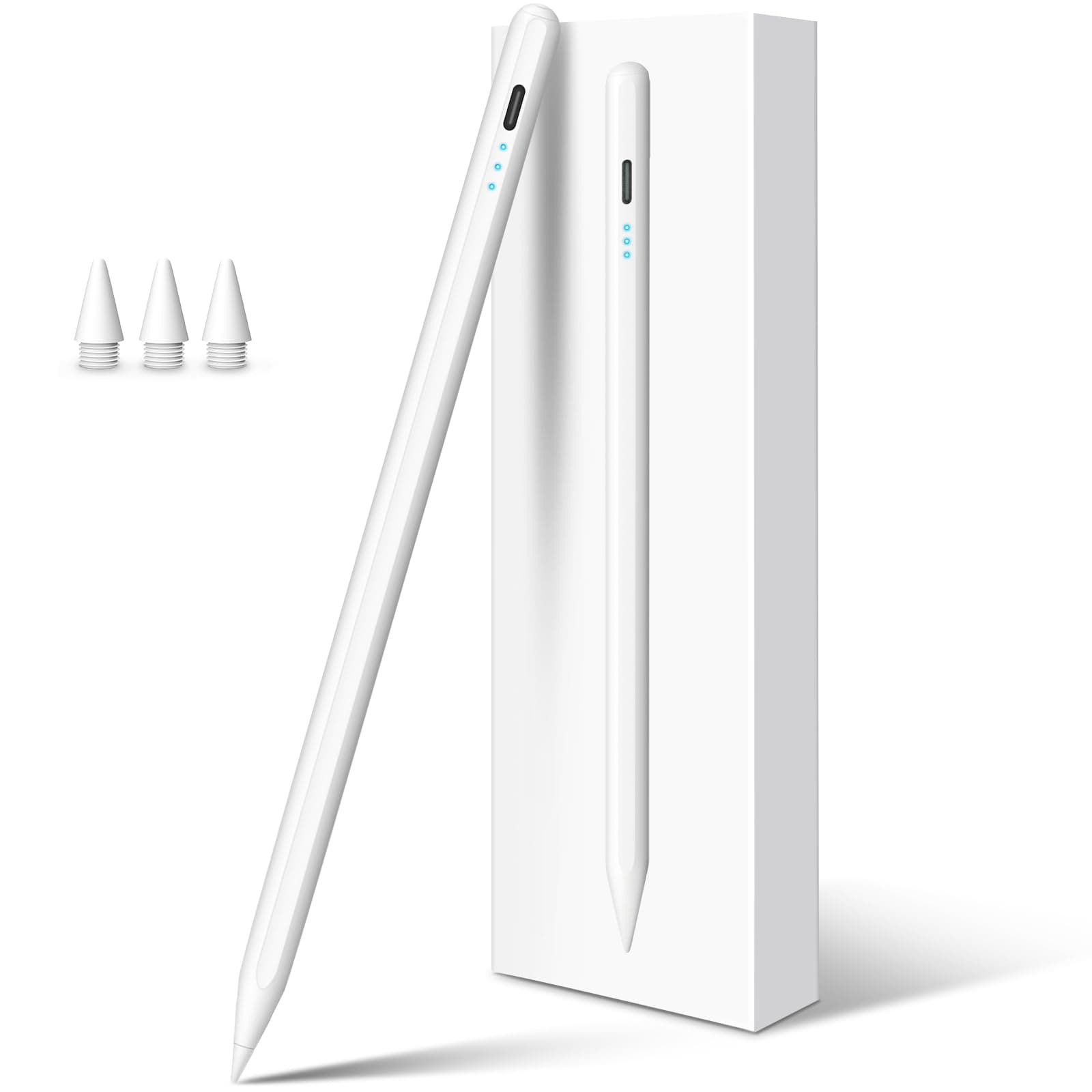 Stylus Pen for iPad, 13 mins Fast Charge for Apple iPad Pencil with Palm Rejection, Tilt Sensitivity, Work for 2018-2024 iPad Air 3/4/5/M2, iPad Mini 5/6, iPad 6/7/8/9/10, iPad Pro 11"/12.9"/M4