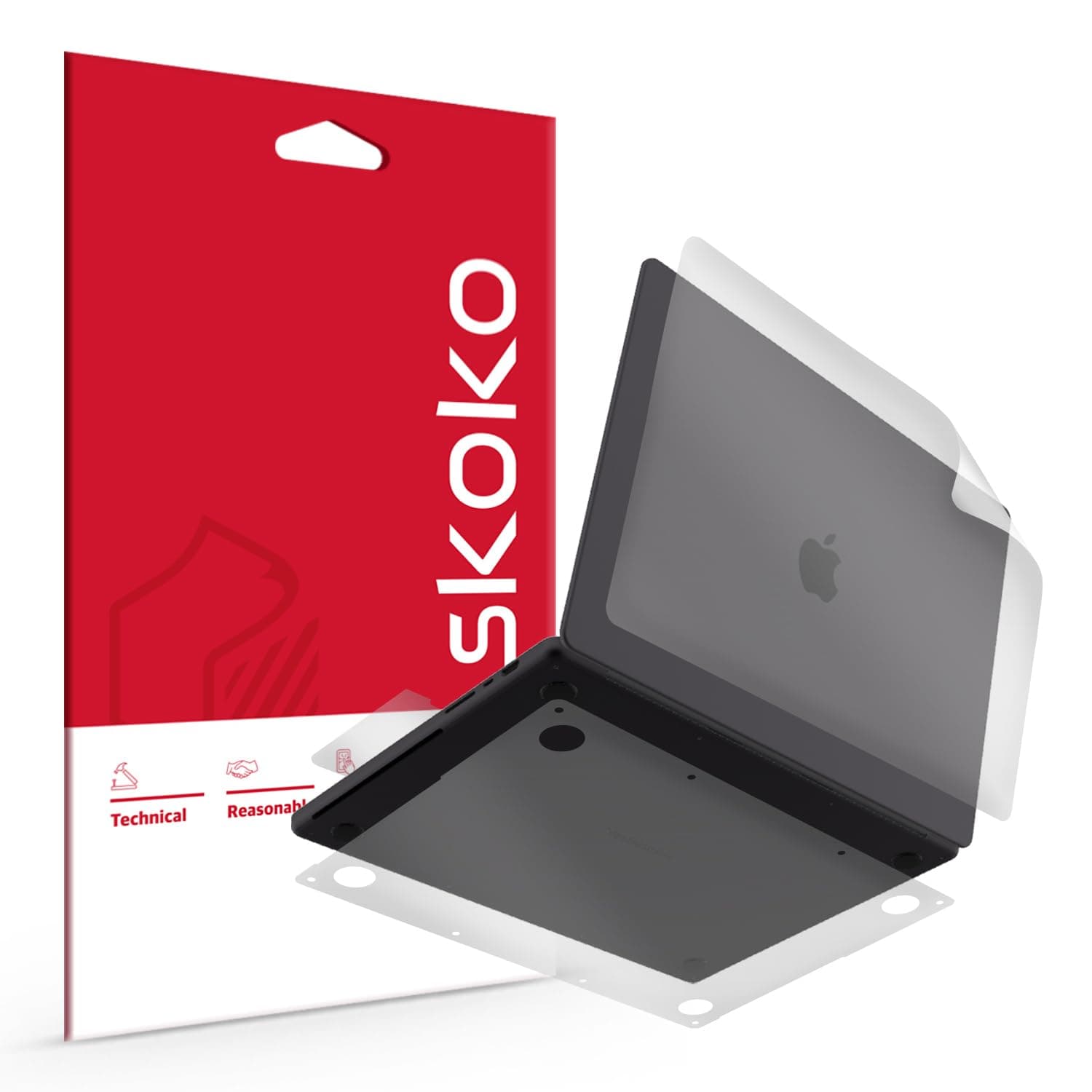 skoko Easy Install Version Skin Protector Matte Transparent Film Compatible with MacBook Pro 14 inch M5 M4 M3 M2 M1 2026-2021, Similar to TPU Screen Protector,Body Sticker Protective Film Cases