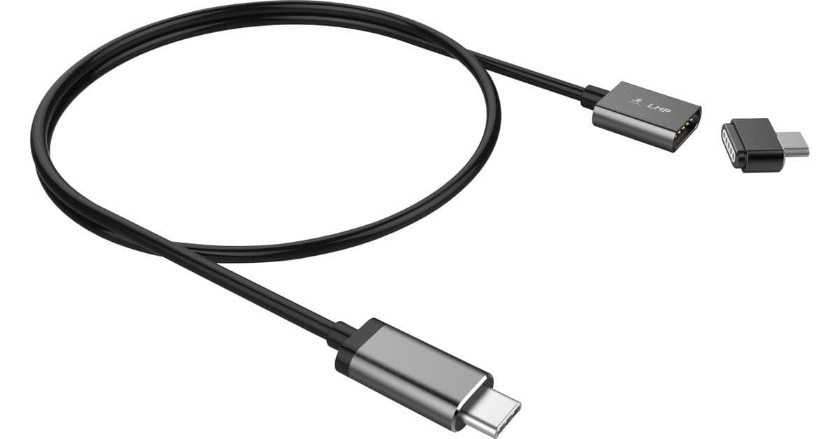 LMP Magnetic Safety USB-C charging cable for power adapter up to 100W, 1.8 m (Space Gray)