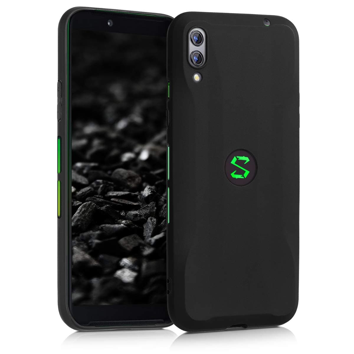 kwmobile TPU Case Compatible with Xiaomi Black Shark 2 - Case Soft Slim Smooth Flexible Protective Phone Cover - Black Matte