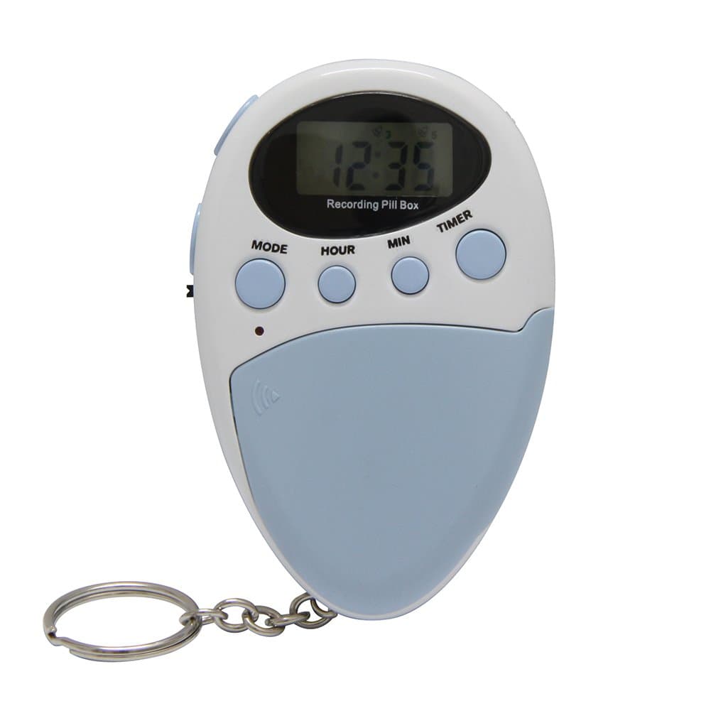 Small Travel Daily Electronic Pill Box with Recordable Voice Reminder System