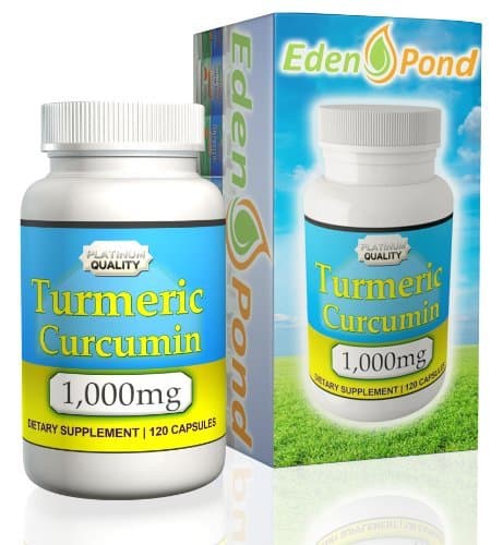 Eden Pond Turmeric Curcumin, 1000mg in Two Daily Capsules, 120 Caps by Eden Pond