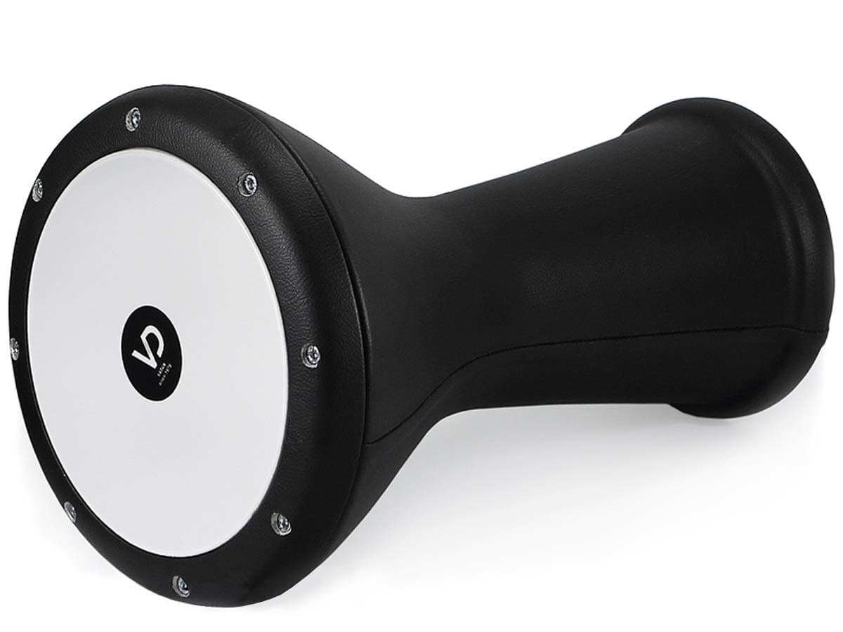 3002 Egyptian Derbuka with Faux Leather Coating Large Diameter 22 cm Black