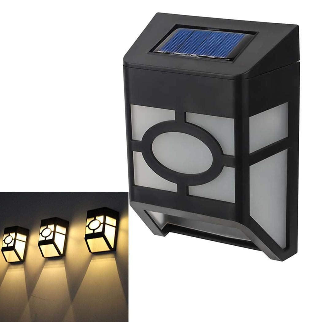 YENJO 2 LED Solar Power Street Light Motion Sensor Security Garden Security Wall Lamp Wall Light