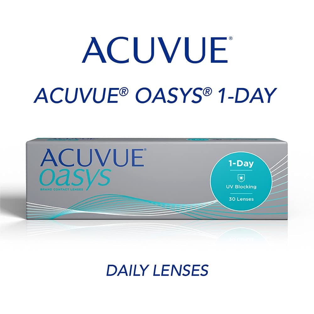ACUVUE - Oasys 1-Day Daily Disposable Contact Lenses (-4.25, Clear, Pack of 30 lenses) | From Johnson&Johnson