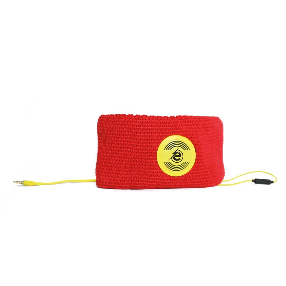 Earebel Red 'Sport' Headband with Built-In Yellow AKG Headphones, Janjack
