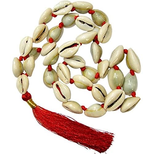 RDK® Kaudi Mala Necklace Jaapmala for Meditation Mantra & Pooja Astrology Organic Kauri Jewellery for Men & Women - 27+1 Kaudi