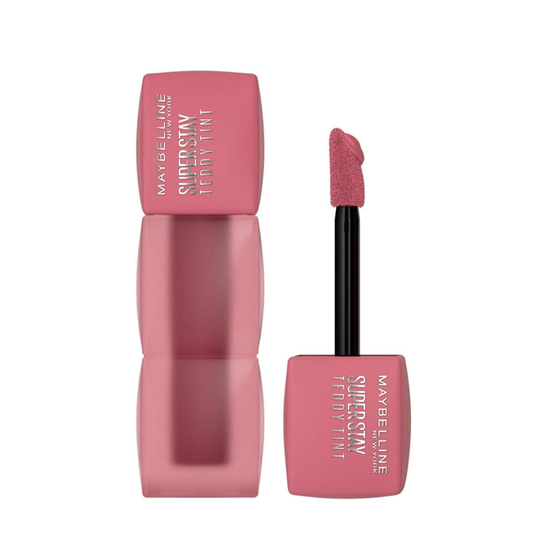 New York Super Stay Teddy Tint - Lip and Cheek Color, Knee High, 5ml | Teddy Soft Matte up to 12Hr | Multi Use | Comfortable Long wear formula |Buildable |Natural flushed look in one swipe